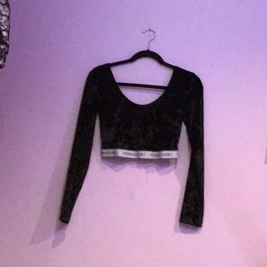 Black victoria secret croptop